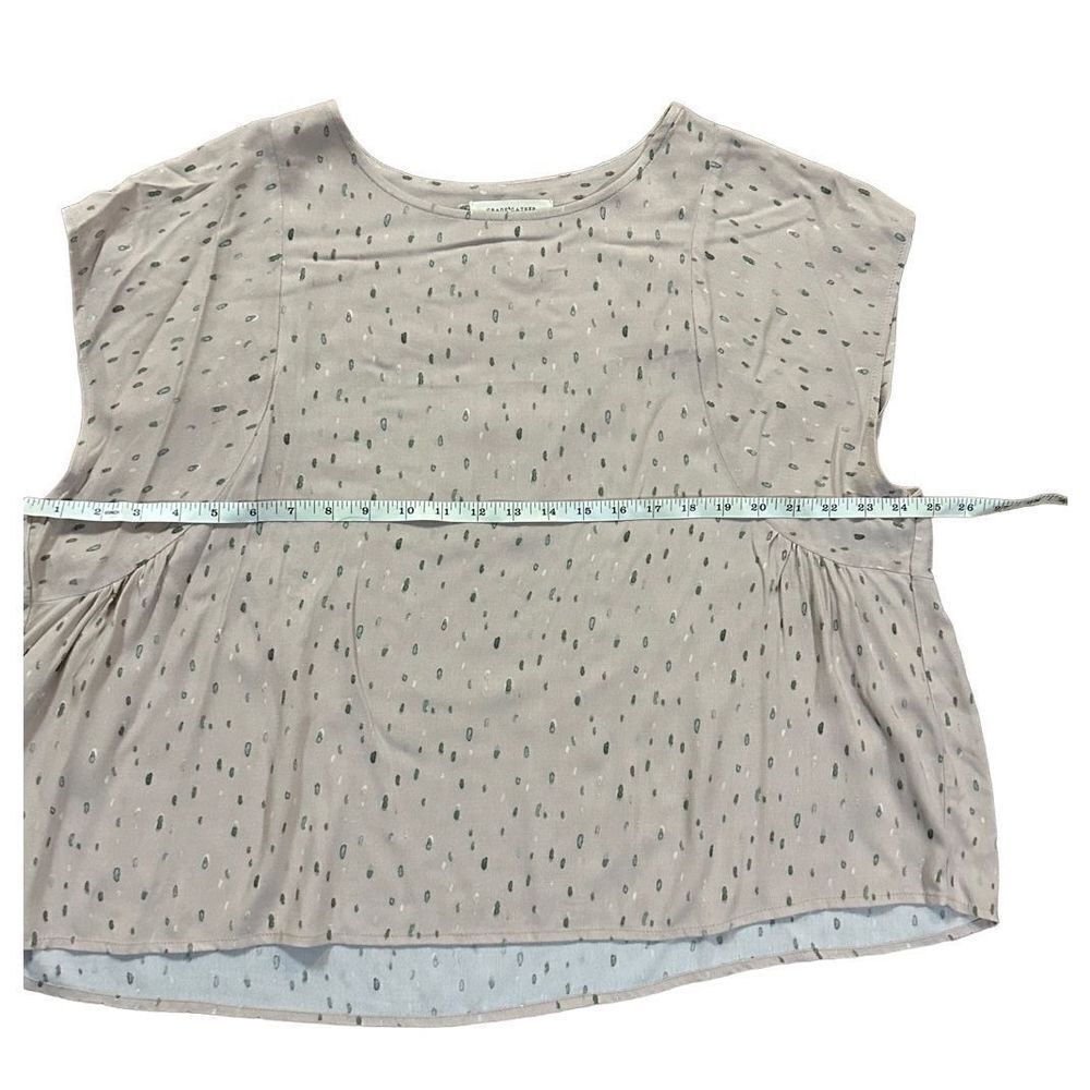 Grade & Gather tan watermark‎ blouse sz small minimalist casual - Picture 6 of 8